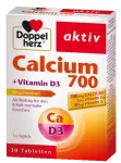 DOPPELHERZ Kaltsium 700 + Vitamiin D3, 30 tabletti