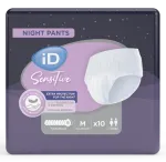 P&uuml;ksm&auml;hkmed iD Sensitive Pants Maxi Night M (80&ndash;130 cm) uriini ja v&auml;ljaheidete imamiseks, 10 tk.