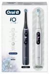 ORAL-B iO8 Duo elektriskā zobu birste melnas un baltas krāsas, 2 vienības