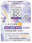 SO BIO ETIC Unifiējo&scaron;s sejas krēms pret tum&scaron;ajiem plankumiem dienai, 50 ml