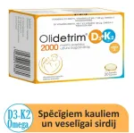 OLIDETRIM Omega D3 + K2 2000 pehmed kapslid, 30 t&uuml;kki