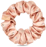 CRYSTALLOVE siidist juuksekumm kristallidega Rose Gold, 1 tk.
