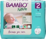 BAMBO NATURE Nature S-2 autiņbiksītes 3-6 kg, 30 gab. iepakojums