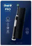 Elektriskā zobu birste ORAL-B Pro 1 ar melnu dizainu un ceļojumu futrāli, 1 vienība