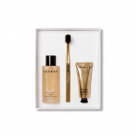 Travel Essentials Trio Gold Toothbrush, Toothpaste & Mouthwash 24K Gold