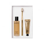 Travel Essentials Trio Gold - Toothbrush, Toothpaste & Mouthwash 24K Gold