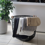 Hair Towel With Crystal Button