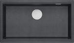 Graniteq Zlewozmywak GraniteQ LOGAN 110 GraniteQ zlewozmywak black diamond 76x44x23,5 cm 1-komorowy wpuszczany z syfonem manualnym stal szlachetna