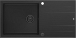 Graniteq Zlewozmywak GraniteQ EVAN 146 XL GraniteQ zlewozmywak z syfonem Push 2 Open 1-komorowy z/o (1000x500x210, kom. 420x480) pure carbon / elementy pure carbon