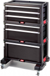 Keter Tool Rack on wheels 6 drawers Black