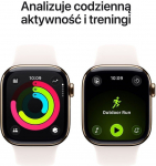 Apple Smartwatch Apple Watch 11 GPS + Cellular 46mm Gold Titanium Sport Band M/L R&oacute;żowy  (MFD64WF/A)