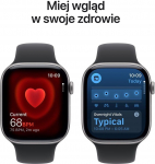 Apple Smartwatch Apple Watch 11 GPS 42mm Space Grey Alu Sport Band M/L Czarny (MEV44WF/A)