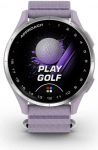 Garmin Zegarek sportowy Garmin Approach J1 Silver aluminium bezel with lilac ComfortFit fabric ban 753759355623 (753759355623) (010-03898-10)