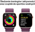 Apple Smartwatch Apple Watch 10 GPS 46mm Rose Gold Alu Sport Loop Fioletowy (MWWV3QI/A)