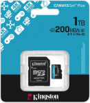 Kingston Technology 1TB microSDXC Canvas Go Plus Gen4 200MB/s A2 U3 V30 Card + Adapter