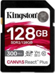 Kingston Memory card SD 128GB Canvas React Plus 300/260 UHS-II U3