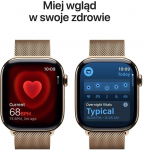 Apple Smartwatch Apple Watch 11 GPS + Cellular 46mm Gold Titanium Milanese Loop S/M Złoty  (MFD74ZR/A)