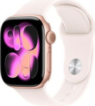 Apple Watch Series 11 (2025) GPS + Cellular 42mm Rose Gold Alu Case, Light Blush Sport Band S/M EU MF8E4