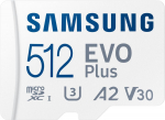 Samsung EVO PLUS microSDXC 512GB UHS-I U3 [Zapis 90MB/s Odczyt 180MB/s] v2023