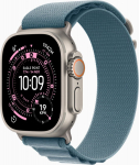 Apple Smartwatch Apple Watch Ultra 3 GPS + Cellular 49mm Natural Titanium / Alpine Loop M Niebieski (MEWM4QI/A)