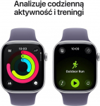 Apple Smartwatch Apple Watch 11 GPS + Cellular 46mm Silver Alu Sport Band S/M Fioletowy (MFCP4WF/A)