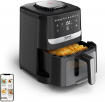Tefal Easy Fry Silence EY5568E0 fryer Single 5 L Stand-alone Hot air fryer Black, Stainless steel