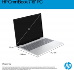 HP OmniBook 7 16-az0220nw - Core 7 240H | 16''-2K | 16GB | 512GB | Win11Home | Srebro lodowcowe