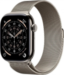 Apple Smartwatch Apple Watch 11 GPS + Cellular 46mm Natural Titanium Milanese Loop S/M Szary  (MFCY4ZR/A)