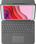 Logitech Combo Touch - Klawiatura i etui folio - z trackpadem - podświetlana - Apple Smart connector - QWERTY - Pan-Nordic - Graphite - dla Apple 10.2-inch iPad (7. Generation, 8. Generation, 9. Generation) (920-009628)