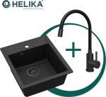 Helika Komplekt: k&ouml;&ouml;givalamu SQN100-601AQP+5543 MB, painduv segisti ja must sifon.