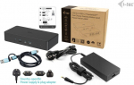 I-Tec USB 3.0 / USB-C / Thunderbolt 2x 4K Professional Dock Gen 2 2x DP 2x HDMI LAN Audio 2x USB-C 10Gbps 5x USB-A 2x10Gbps + 3x 5Gbps Power Delivery 100W - Stacja dokująca