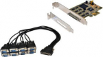 Exsys Kontroler Exsys EXSYS EX-44388 Karta PCI Express 8x szeregowa RS-232 (kabel ze złączem 8x 9pin)