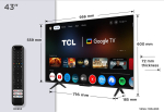 TCL P7K 43P7K TV 109.2 cm (43") 4K Ultra HD Smart TV Wi-Fi Metallic 430 cd/m&sup2;