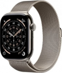 Apple Watch Series 11&nbsp;GPS + Cellular 42mm&nbsp;Natural Titanium Case with Natural Milanese Loop