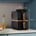 Philips 4000 series Dual Stack Airfryer Vertical Basket 10L Double Stand-alone 2750 W Hot air fryer Black