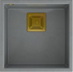 Quadron Zlewozmywak Quadron DAVID 40 GraniteQ silver stone/elementy złote