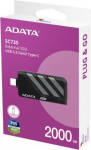 Adata SSD Disk External SC735 2TB U3.2C 1000/1000MB/s Grey