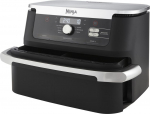 Ninja AF500EU fryer Double 10.4 L Stand-alone 2470 W Hot air fryer Black, Stainless steel