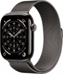 Apple Watch Series 11&nbsp;GPS + Cellular 46mm&nbsp;Slate Titanium Case with Slate Milanese Loop M/L