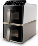 Philips 4000 series NA462/80 fryer Double 10 L Stand-alone 2750 W Hot air fryer Black, Gold, Grey