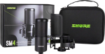 Shure SM4-K-KIT - condenser microphone, externally polarised, handle, popfilter, case