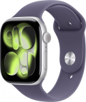 Apple Smartwatch Apple Watch Series 11 GPS + Cellular 46mm Silver Aluminiowa Case with Fioletowa Fog Sport Band - S/M