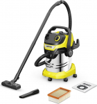 Karcher K&auml;rcher WD 5 S V-25/5/22 Stainless steel, Black, Yellow 25 L 1100 W