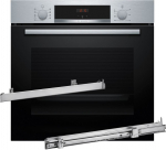 Bosch HBA514BS3 oven + BOSCH HEZ538000 single-level telescopic runners