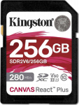 Kingston SDXC 256GB Canvas React Plus SDXC UHS-II 280R/100W U3 V60