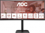 AOC Monitor CU34E4CV 34-inch 120Hz Curved VA HDMIx2 DP RJ45 HAS Speakers