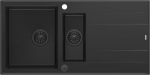 Graniteq Zlewozmywak GraniteQ EVAN 156 GraniteQ zlewozmywak z syfonem Push To Open 1,5-komorowy z/o (1000x500x210, kom. 420x480) pure carbon / elementy pure carbon