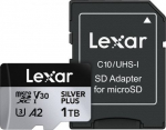 Lexar Memory card microSD 1TB C10 A2 U3 V30 205/150MB/s Silver Plus