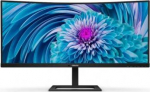 Philips Monitor 346E2CUAE 34 inch VA Curved HDMI DP USB-C, height adjustment