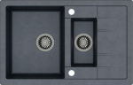 Quadron Zlewozmywak Quadron MORGAN 156 GraniteQ stalowy / czarny metalik